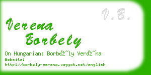 verena borbely business card